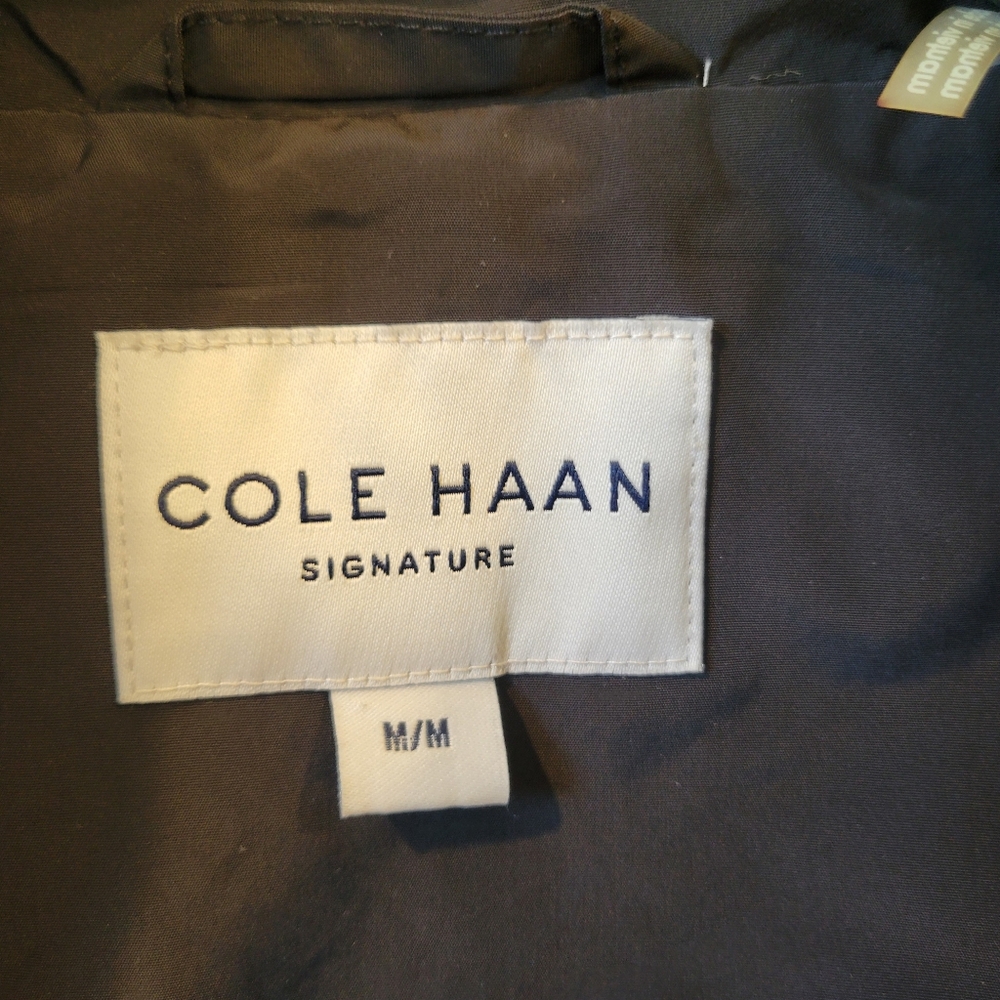 Cole Haan Rain Coat, Size M, Black - Picture 10 of 14